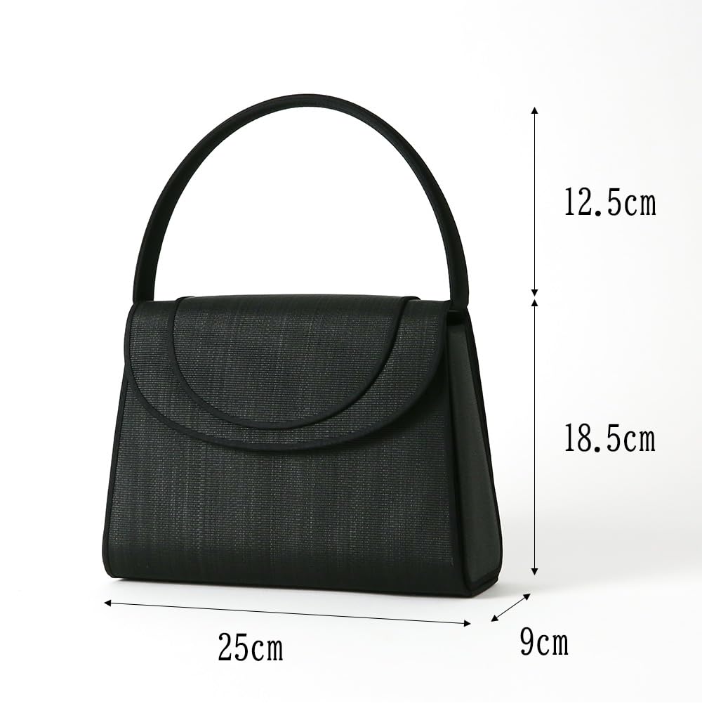 Iwasa Horsehair Formal Handbag Made in Suitable for and Other Ceremonies Women's (iw60810), Japan, Large, Black, Weddings, Funerals, Graduations,