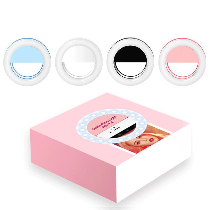 

Модная новая светодиодная кольцевая вспышка для селфи, камера-зажим для iPhone и планшета, для сотового телефона Samsung Asahinew чёрный