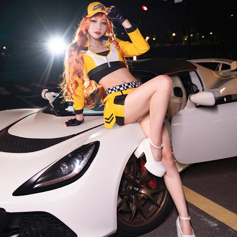 QQ Speed Kostým pro cosplay Závodní Sestřičky Oranžové pro ženy