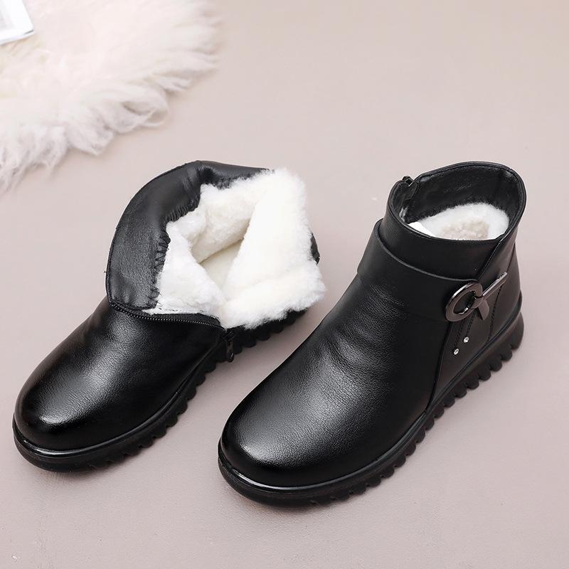 

Высококачественные зимние мягкие кожаные женские сапоги женские теплые меховые повседневные зимние сапоги женские ботильоны повседневная хлопковая обувь 38