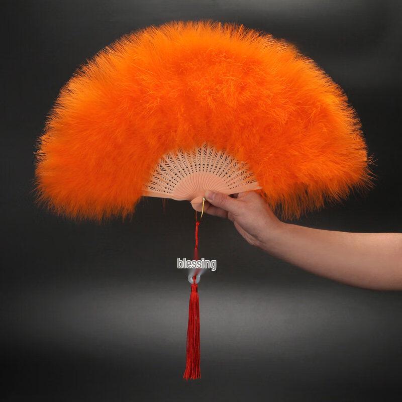 Белый перьевой веер LIEI