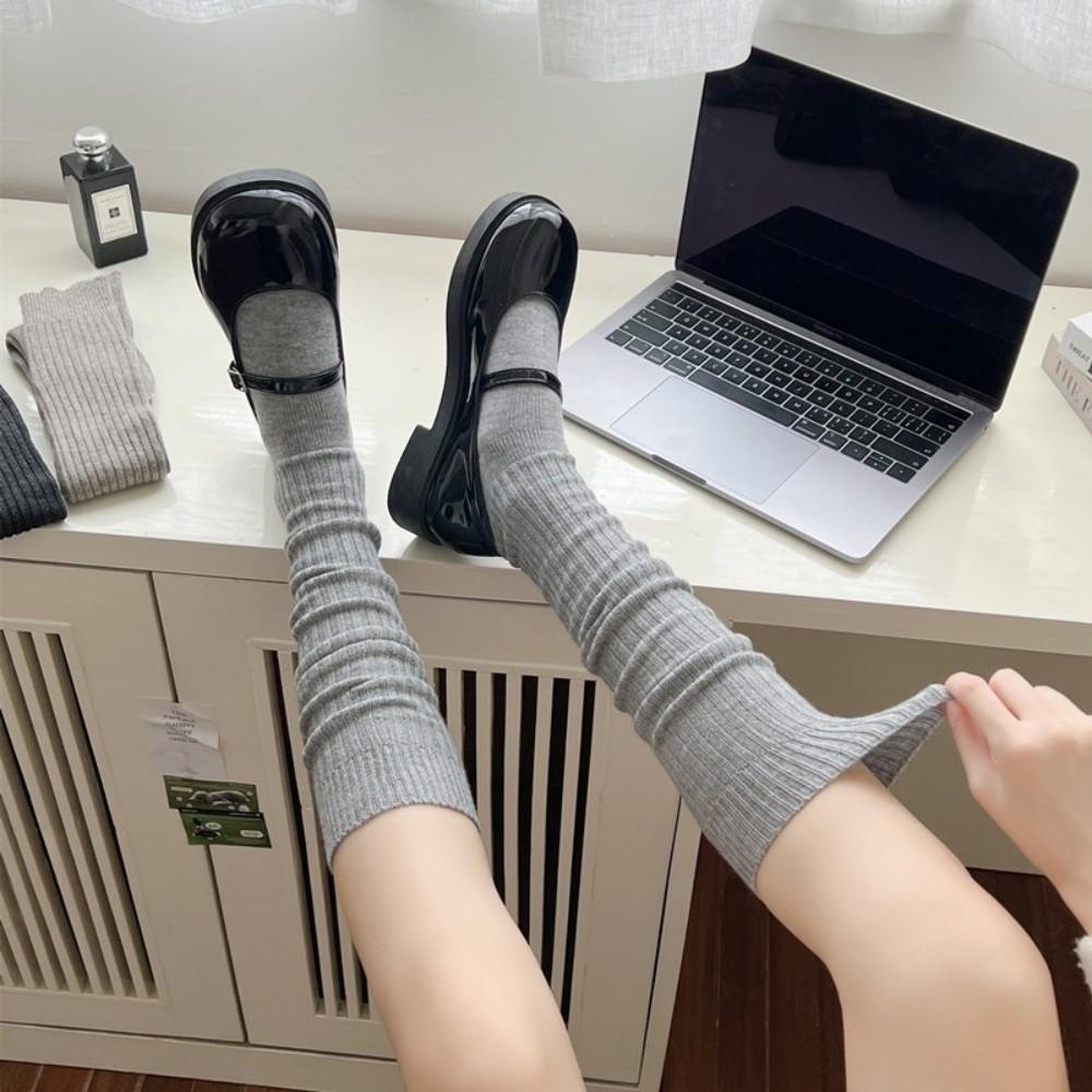 Japanese Style Women's Stockings Thicken Long Warm Socks Fashion Over The Knee Socks Winter