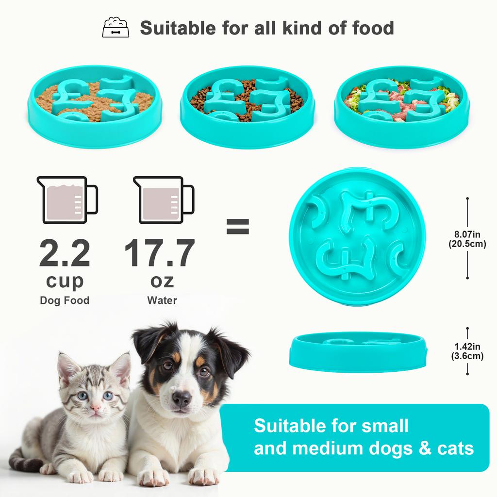 Dog Cat Slow Food Feeder Bowl Anti Choking Bowl Puppy Slow Eating Feeder Dishes Prevent Obesity New Product Variety Pet Supplies