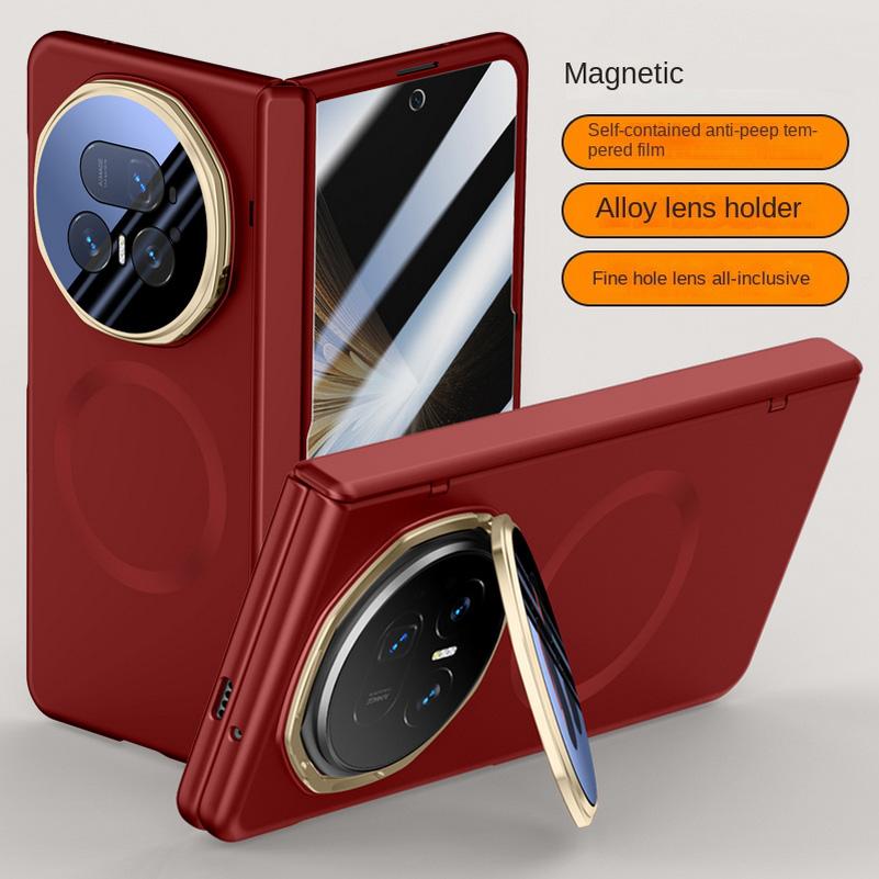 Built-in Magsafe Magnetic With Tempered Glass Film Protect Case For Honor Magic V5 Hinge Protection Cover