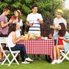 Gatherfun 3PCS Red White Gingham Rectangular Waterproof Tablecloth 54X108Inch Disposable Plastic Table Cover with Gold Stamping for Easter Picnic