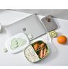 Scatola Bento Ovalare a Cartoni Animati: Lunch Box Portatile con Scomparti, Adatta al Microonde, per Studenti e Adulti