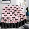 Pink Element Print Flannel Blanket,High Quality Comfortable for All Seasons,Home Decor,Warmth and Comfort,Perfect for Christmas Gifts
