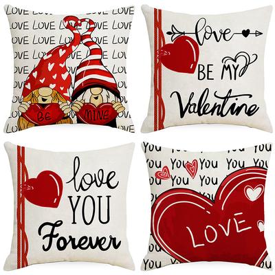 Valentine's Day Pillowcase New Linen Sofa Car Pillow Office Cushion Cover
