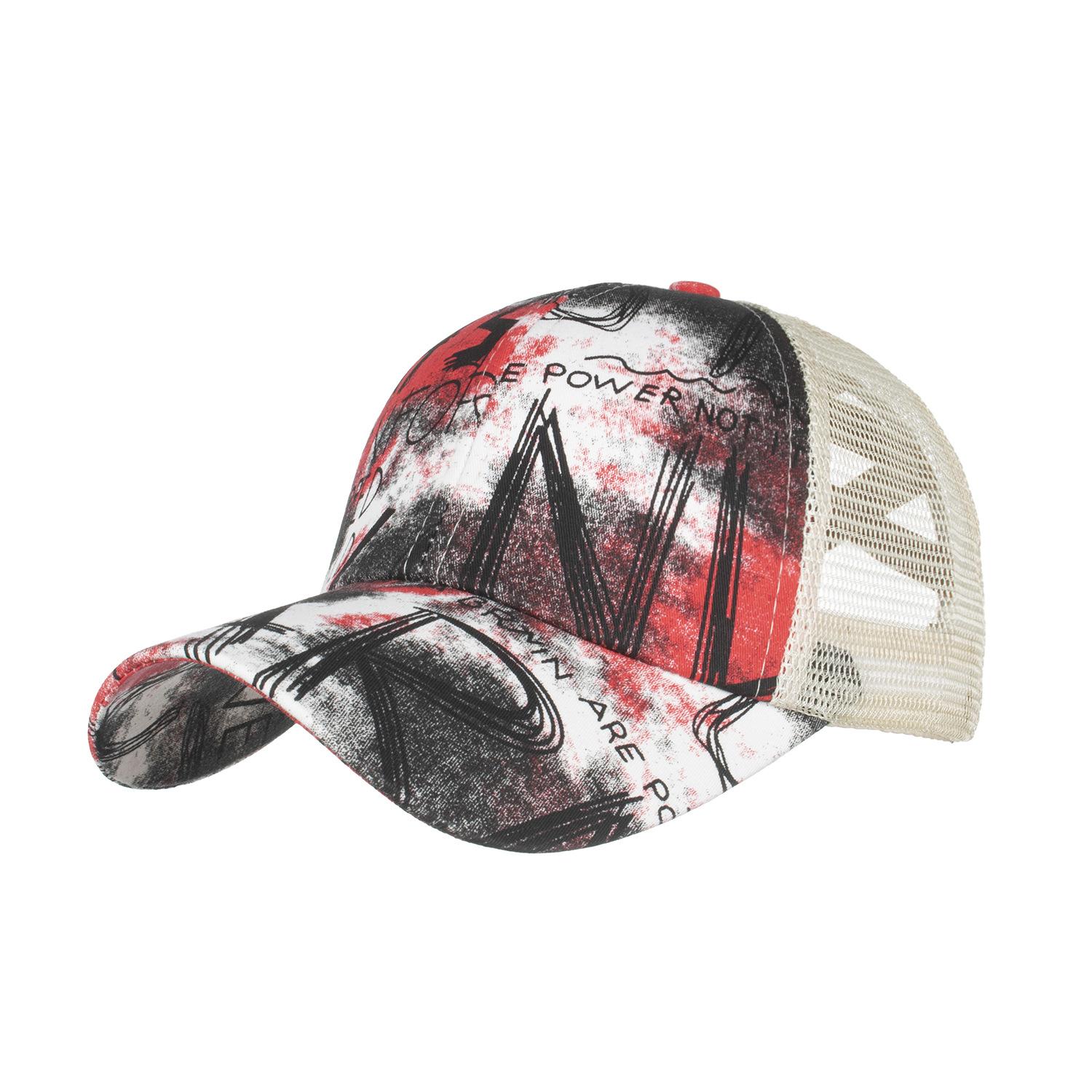 

Весна и лето новый день граффити крест эластичная сетка конский хвост бейсболка кепка кепка от солнца шляпа от солнца Adjustable