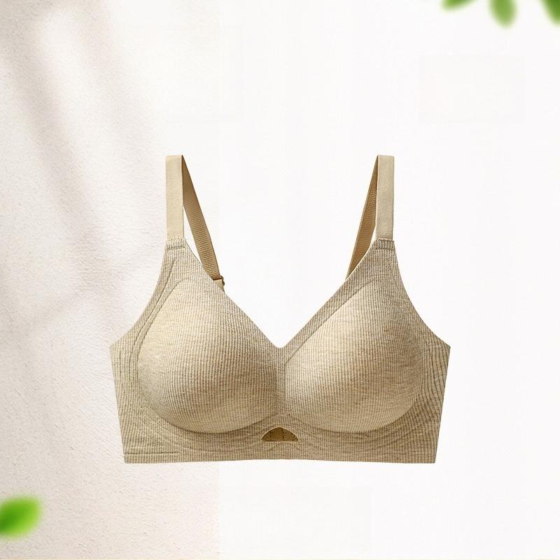 

Бесшовный бюстгальтер Женский собирающий Дышащий бюстгальтер С мягкой поддержкой Сексуальный бюстгальтер L бежевый