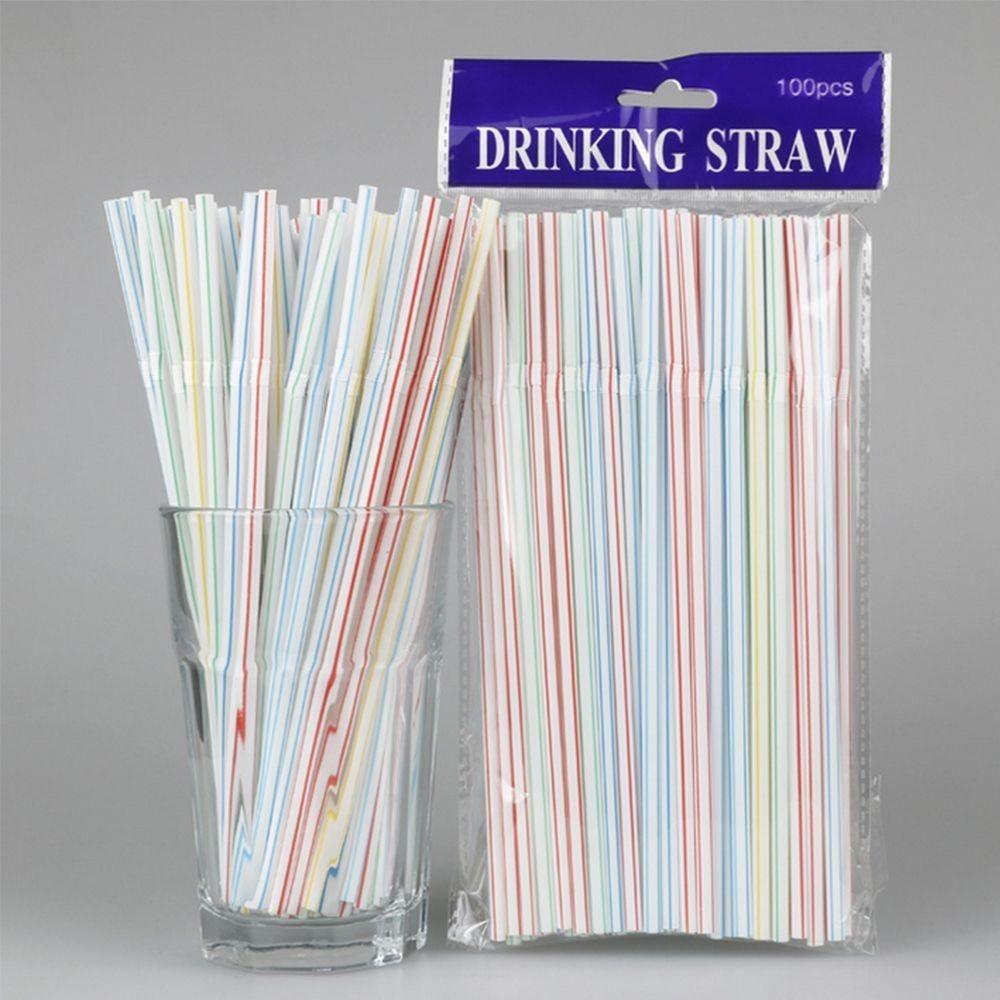 

Elbow Tube Brand New New 100Pcs Colorful Flexible Disposable Home Wedding Straws Party Drinking разноцветный