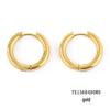 St.delan Gold-Plated Stainless Steel Hoop Earrings Unisex Jewelry