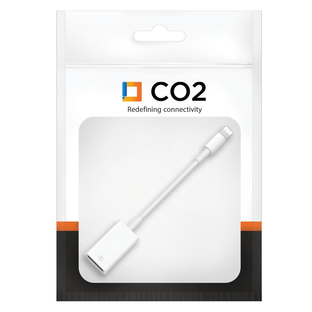 Co2 Przejściówka Adapter Usb Otg Usb-A Kabel Pendrive Do Lightning Iphone Ipad
