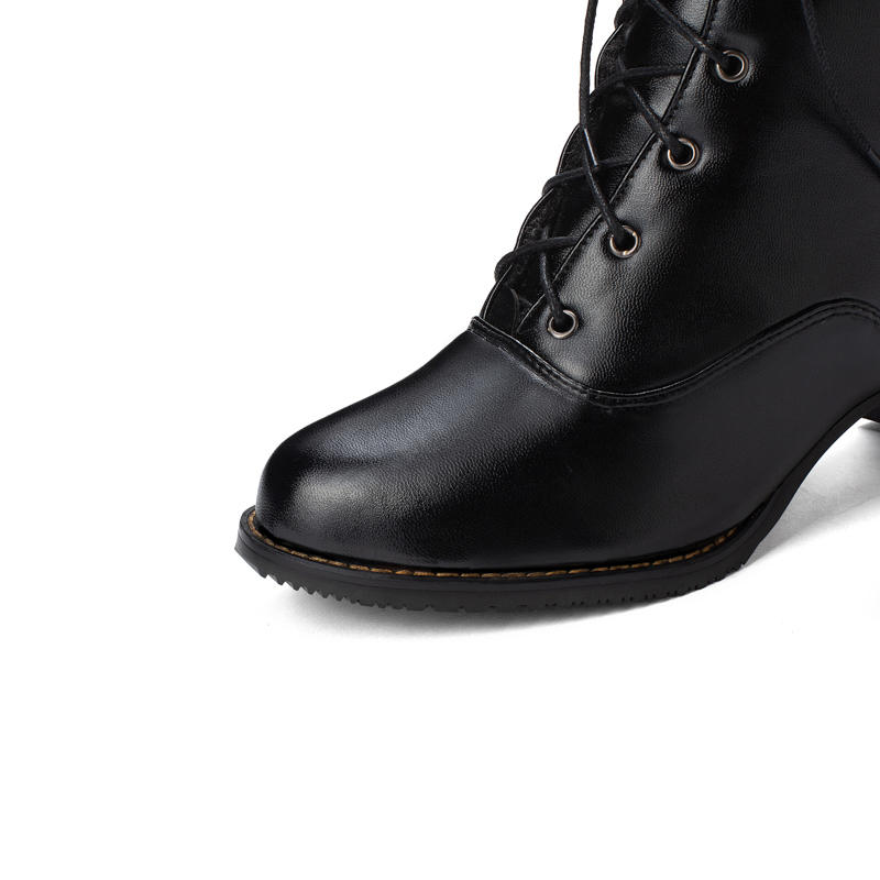 Women's High-heeled Short Boots Autumn and Winter Comfortable Versatile Thick-heeled Large-size Casual Short Boots