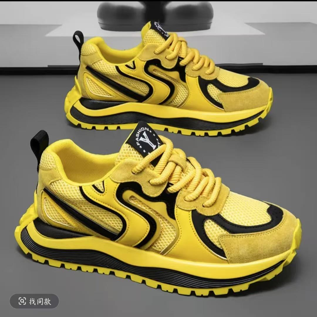 

Men s shoes 2025 new summer breathable mesh sports casual shoes men s versatile thick-soled wear-resistant dad shoes 44