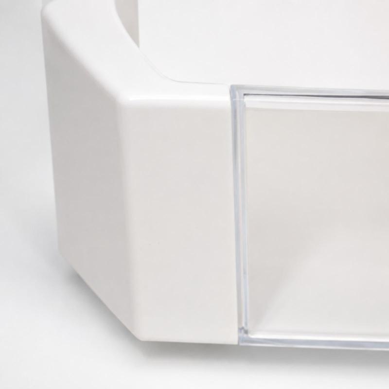 WR71X10409 Refrigerator Door Bin Replacement, Plastic Shelf with Raised End Mounting Features for Restoring Bottle and Container Door Storage