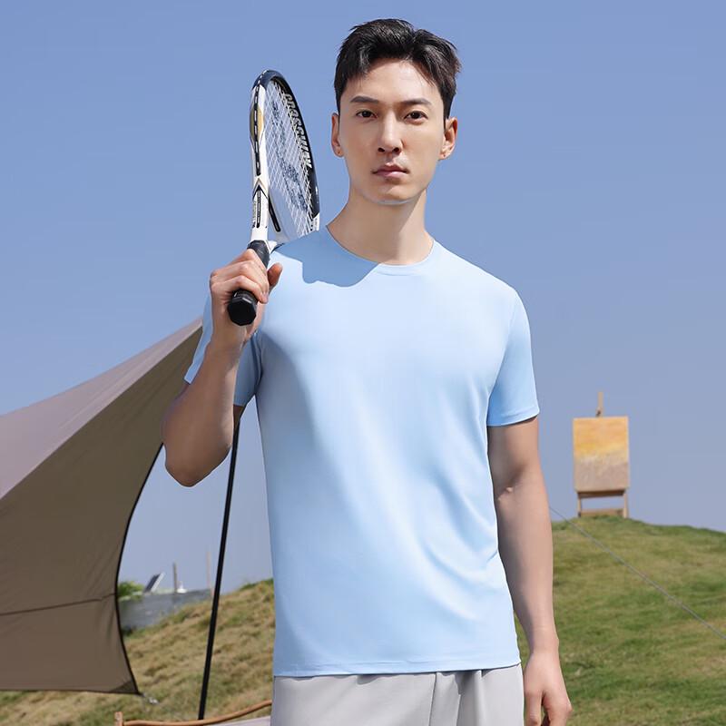 Buzhiyi Unisex Quick Dry Round Neck Short Sleeve Casual T-Shirt