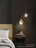 Modern Simple Crystal Pendant Light Luxury Bedroom Bedside Hanging Lamp Nordic Minimalist Long Line Living Room Home Decor