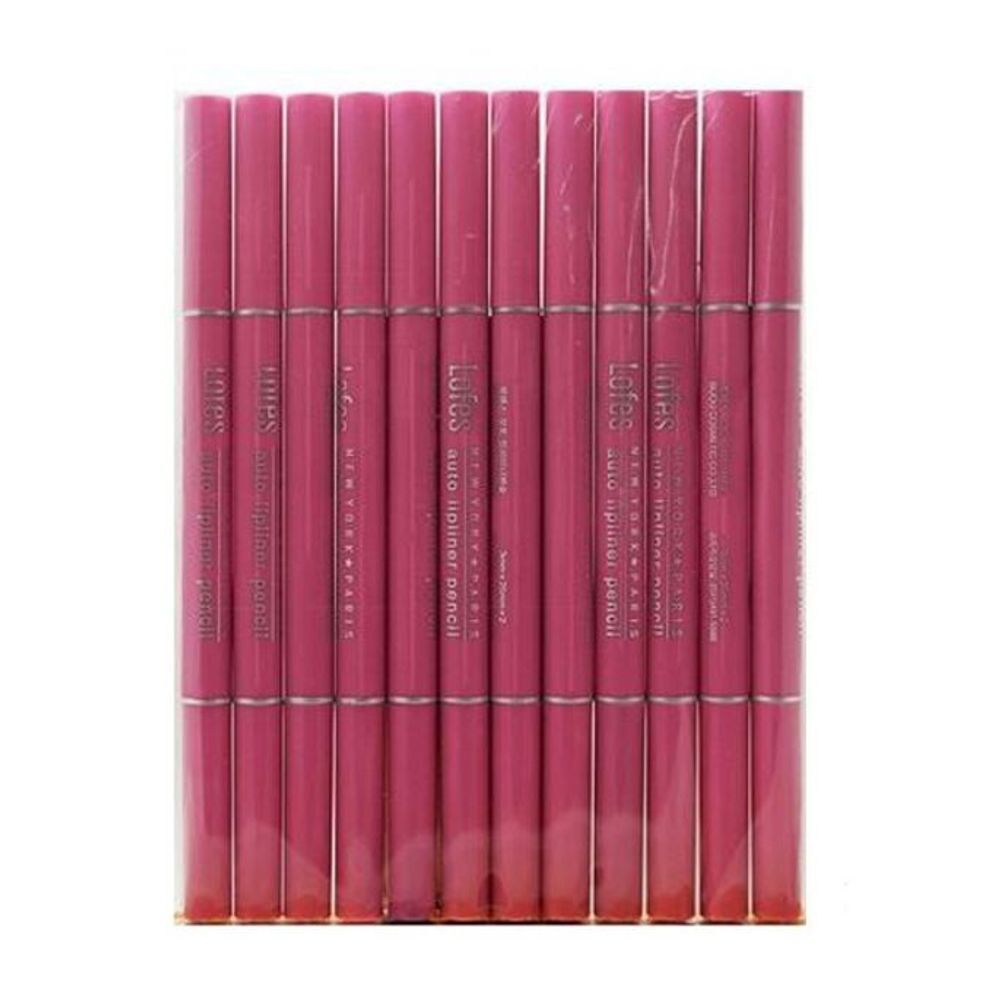 Lofes VZSNTZYN Lip Liner Lip Pencil Berry Pink 12-pack