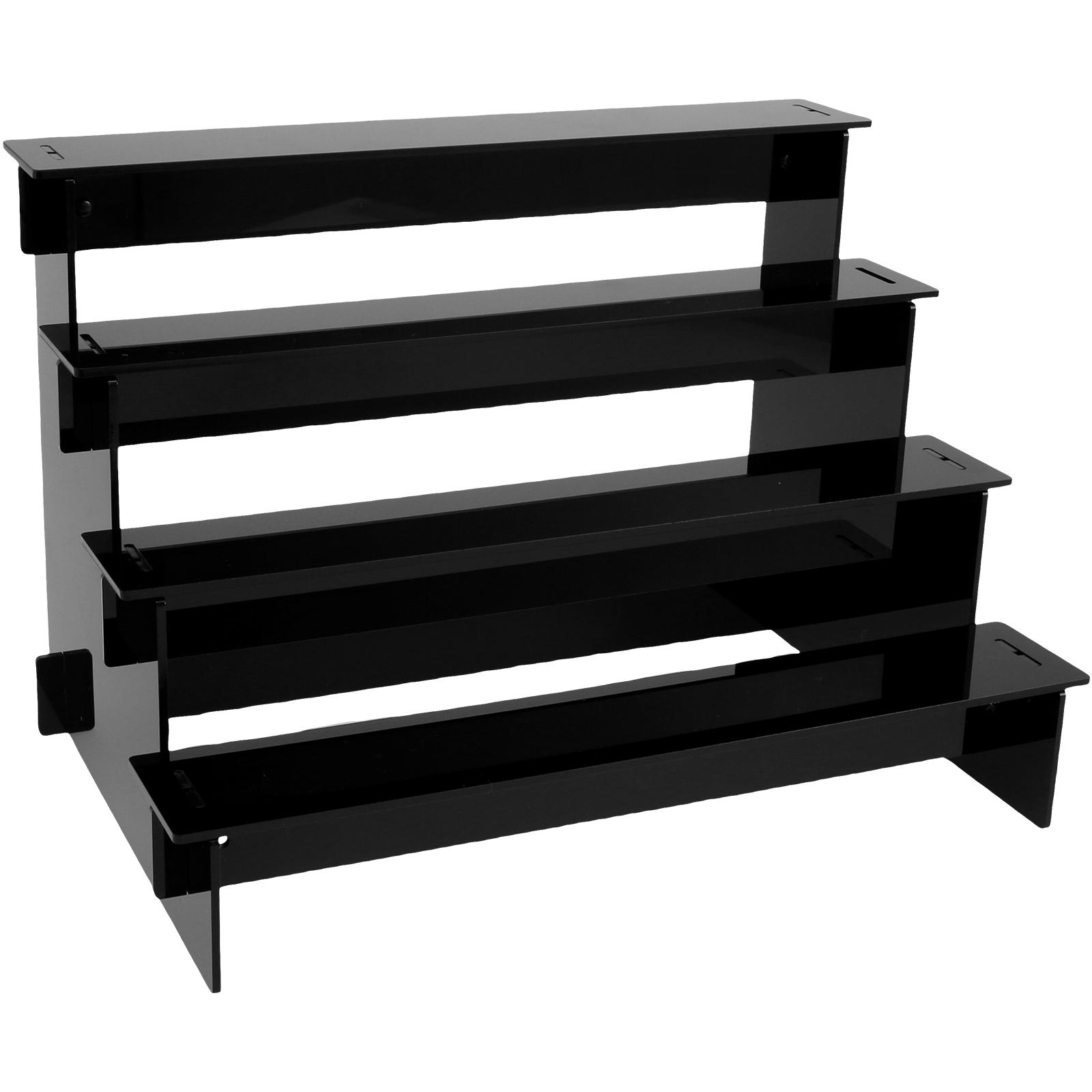 

4-уровневая акриловая витрина, прозрачная парфюмерия, кексы, ювелирные изделия, косметика, кукла, прозрачная полка для хранения, органайзер для глухих коробок