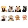 Women Hat Fox Ear Shape Thickened Plush Warm Winter Hat with Scarf Design Outdoor Activities Warm Headwear
