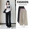 2024 Women's Wide-Leg Acetate Satin Pants - High-End, Casual, Drape Style for Summer