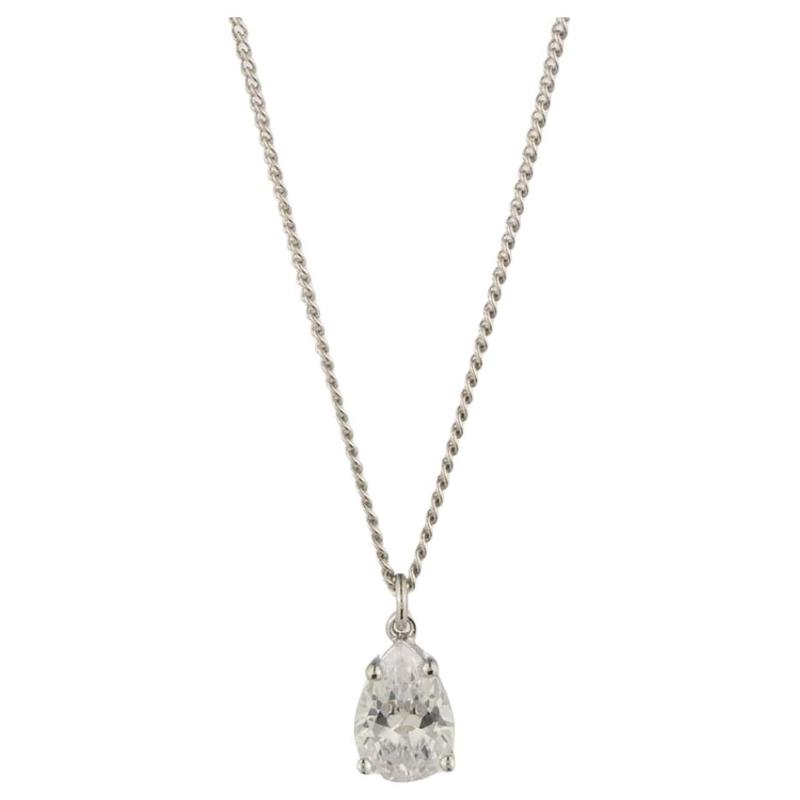 Givenchy Original Design Cubic Zirconia Necklace Unisex Couple Style Silver 23181925 07N00307-Silver серебряный