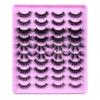 20 Pairs Of Mixed Imitation Mink False Eyelashes Naturally Curled Eyelashes Nude Makeup Thick Eyelashes