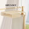 10PCS/SET Flock Coated Non-Slip Hangers for Home & Clothing Store - Space Saving Closet Organizer, Shoulder-Friendly No Crease