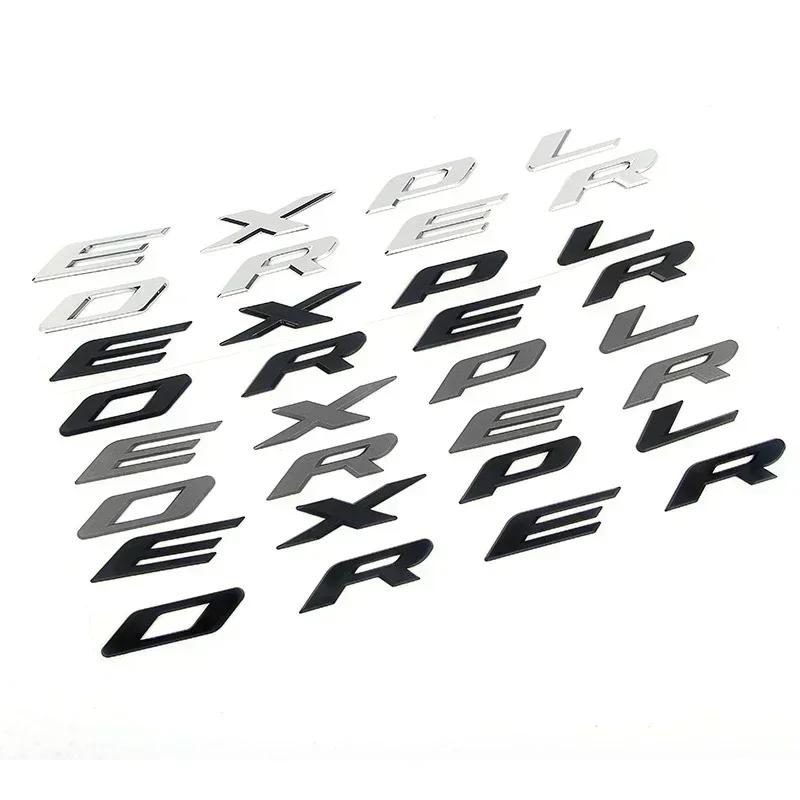 3D ABS Chrome Black Explorer Logo Car Front Hood Emblem Bonnet Letters Badge Sticker For Explorer 2020 2021