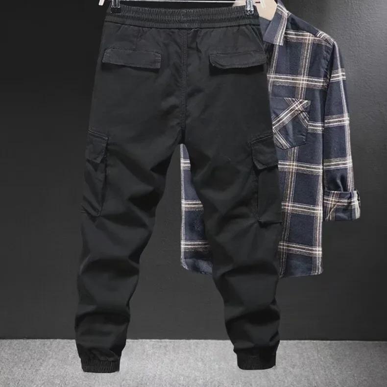 Men's Plus-Size Elastic Work Pants - Wear & Dirt Resistant, Cuffed Construction Overalls