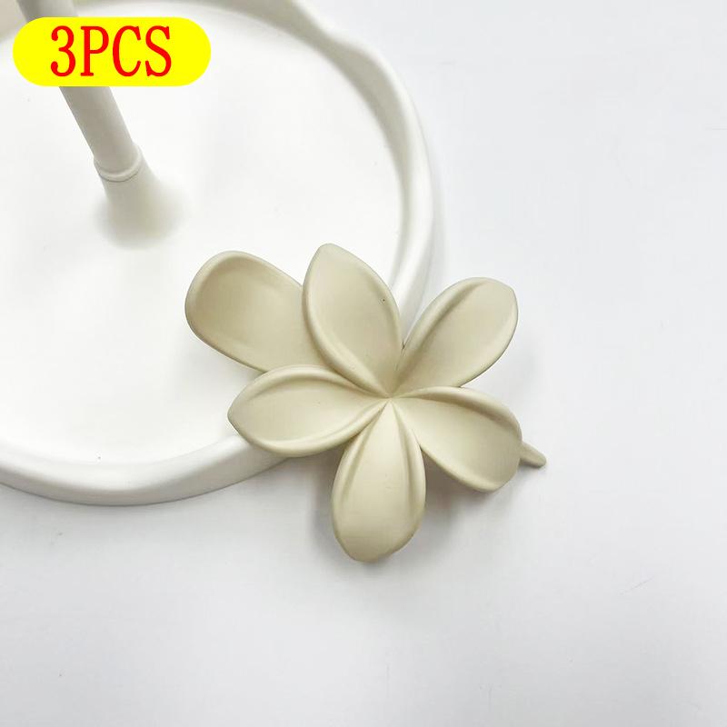 Pinces à Cheveux en Plastique Givré Forme Fleur Mode Filles Pince Crabe Bec de Canard Mignon Accessoires de Tête Barrette Antidérapante Épingles à Cheveux Cheveux Acc
