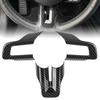Carbon Fiber Car Steering Wheel Sticker Panel Cover Frame Compatible For Vehicle Owners Interior Styling Protect Modify