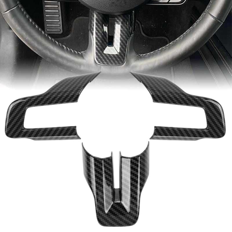 Carbon Fiber Car Steering Wheel Sticker Panel Cover Frame Compatible For Vehicle Owners Interior Styling Protect Modify