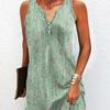 Women's Summer 2025 Slimming V-Neck Sleeveless Print Dress