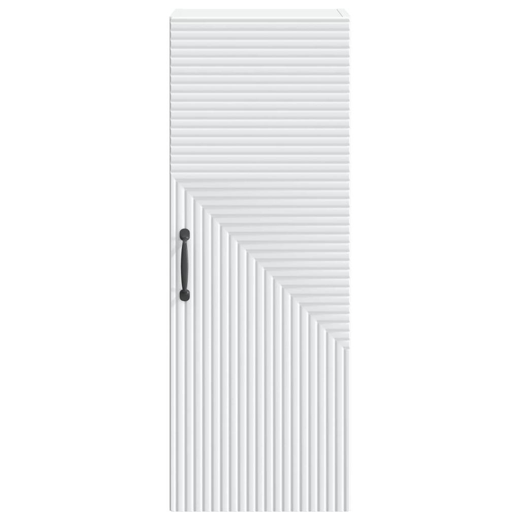 Wall Mounted Cabinet White 33 X 34.5 X 90 Cm Engineered Wood