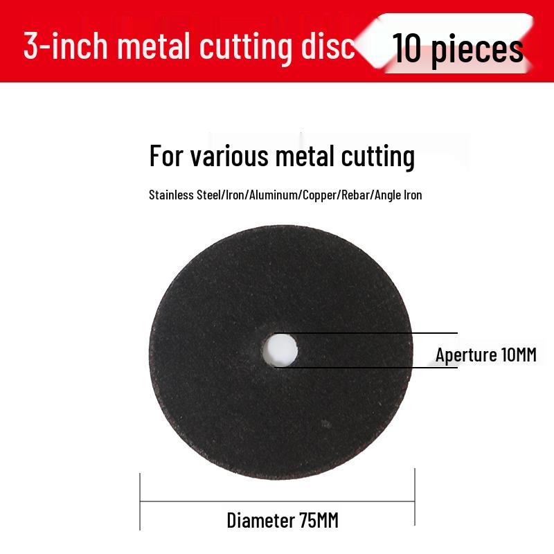 Mini 3" Lithium Battery Angle Grinder with 75mm Cutting Disc for Wood, Stone, and Metal.