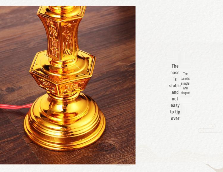 Dual-Use LED Candlestick Altar Lamp for God of Wealth
