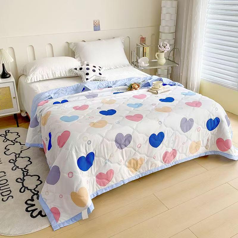 Washable Cotton Summer Quilt - Single & Double Sizes, Perfect for Naps & Gifts