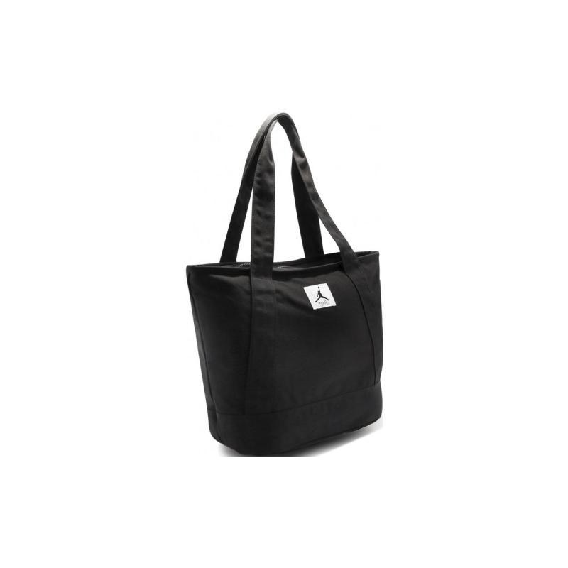 Jordan Bumbac Patchwork Pânză Geantă Pânză Geantă Tote Geantă de Cumpărături Geantă de Umăr Geantă de Mână Regular Unisex Negru Jordan JD2243019GS-002