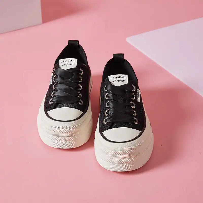 Fashion With Holes Platformed Green Shoes Woman Training Sneakers Lady Casual Women's Tennis Sports Sapatenes Luxury Particular