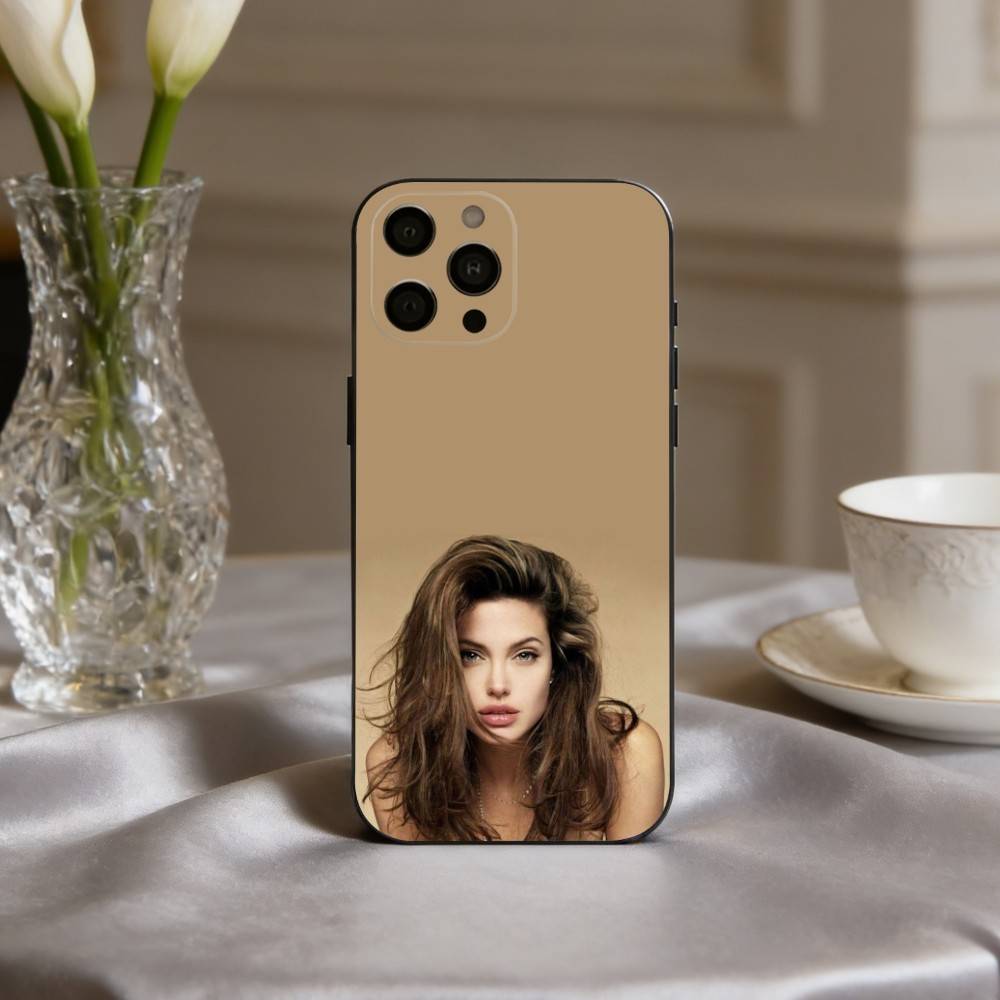 Bold A-Angelina J-Jolie Actress Phone Case For iPhone 17pro, 16,15,14,13,12,11 X XR Plus,Others Soft Black Cover