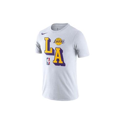 Los Angeles Lakers Basketball Sport Rundhals Kurzarm T-Shirt Herren Oberteile Weiß DA6090-100