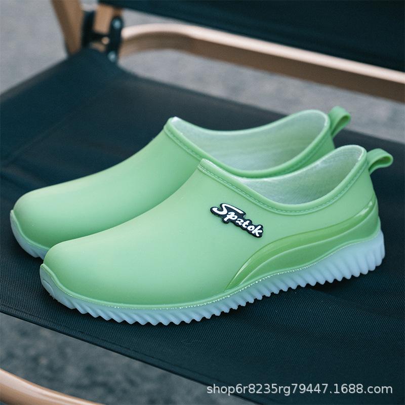 New Shallow Mouth Four-season Rain Shoes Women's Short Tube Non-slip Waterproof Shoes Low-top Work Rubber Shoes
