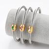 Twisted Wire Bracelet Women's Multi-colored Zircon Weaving, Bracelet Women's, Wire Rope Oval Square Diamond Jewelry 2026