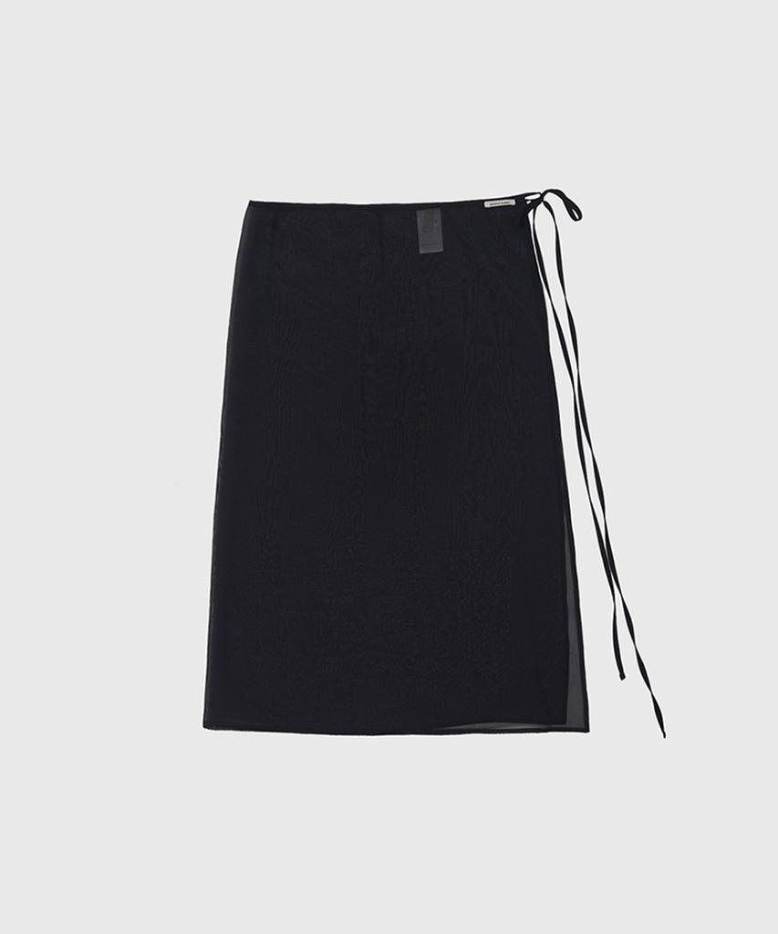 Kwinseulaebis See-Through Wrap Layered Skirt