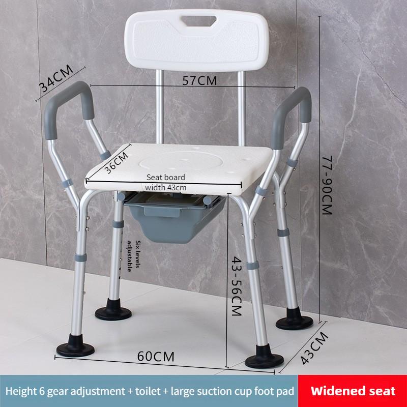 Multifunkční sprchová židle z hliníkové slitiny skládací pro invalidy toaletní sedátko domácí protiskluzová toaletní židle pro seniory