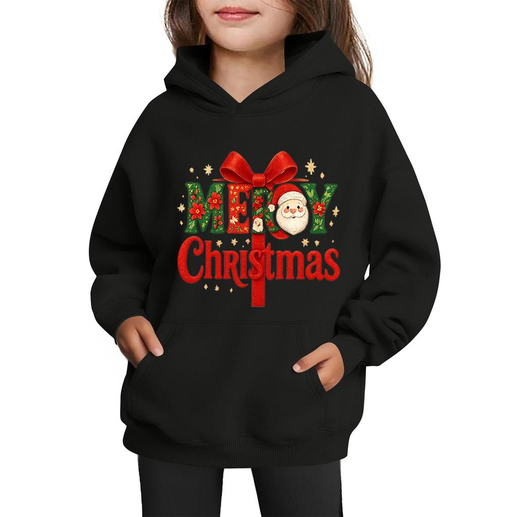 Sweatshirts For Teen Girls Hoodies Long Sleeve Drawstring Pullover Cute Printed Oversized Hoodie Christmas