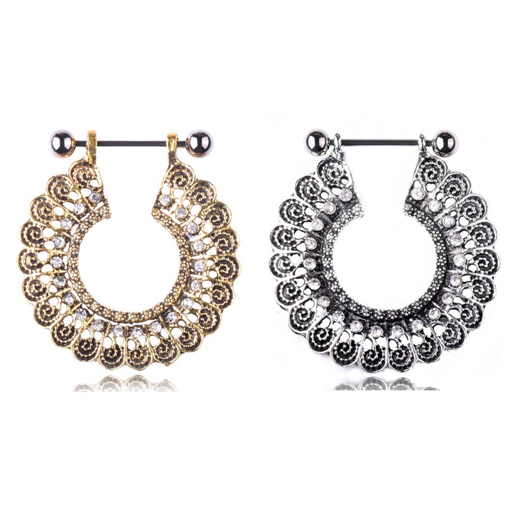 Kobiety Bohemia Retro Style Delikatny Hollow Out Piercing Sutek
