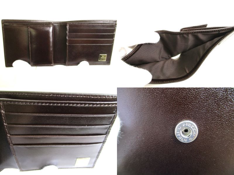 Authentic FENDI Zucca Dark Brown Canvas Leather Bifold Wallet Compact Wallet #9778  Refurbished